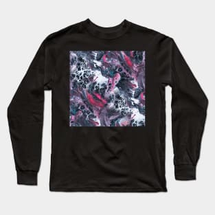 Fluid Painting Pattern Long Sleeve T-Shirt